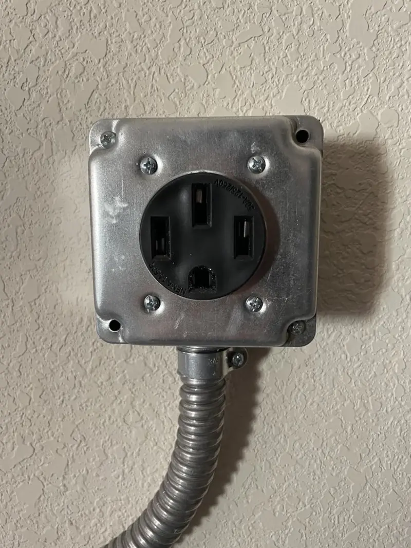 NEMA 14-50 outlet installed for Smart Home Electrical in Wilna