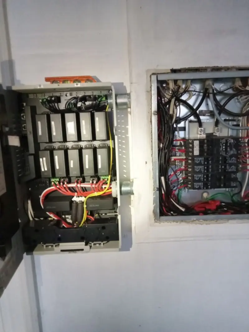 Electrical panel upgrade completed for Security Camera Wiring in Wilna